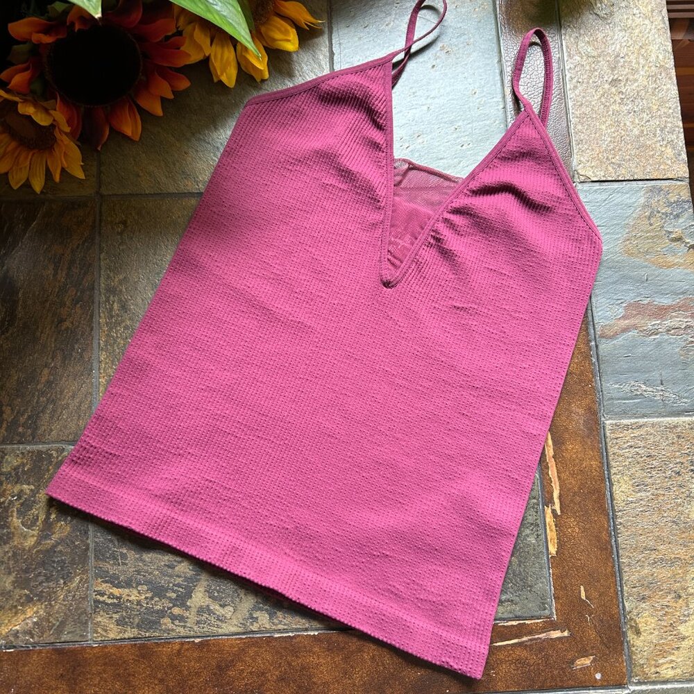 Free People “Intimately” Camisole Top in Cabernet